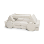 Vanillefarbenes Cordspielsofa – komfortable Couch für Kinderzimmer